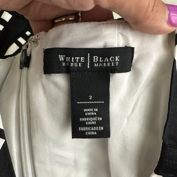 2/$30 White House Black Market Monochrome Plaid Mini Skirt 2 #A0064 - Picture 7 of 10